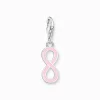 New Member Charm-Anhänger Unendlichkeitszeichen pink Silber Damen Charms|Charms