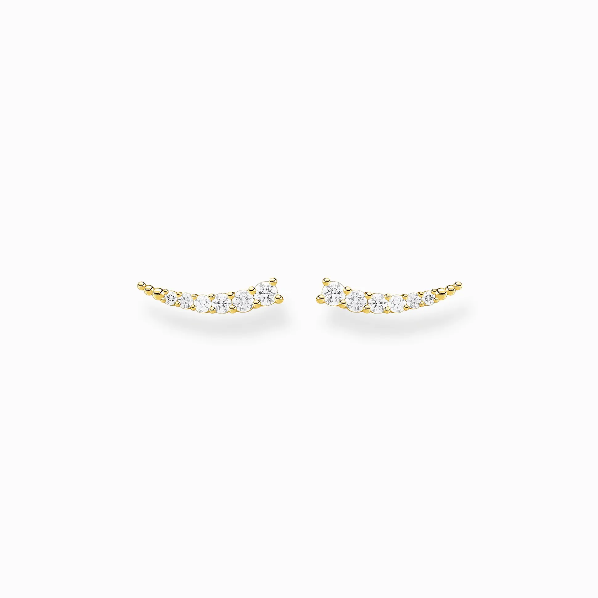 Flash Sale Ohrringe Ear Climber weiße Steine gold Damen Ohrstecker