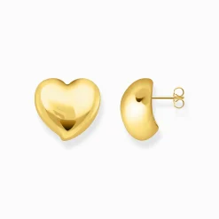 Store Ohrringe in Herzform vergoldet Damen Ohrringe|18K Vergoldung - 925 Silber
