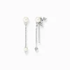Fashion Ohrringe Perle mit Wintersonnenstrahlen silber Damen Ohrringe|925 Silber