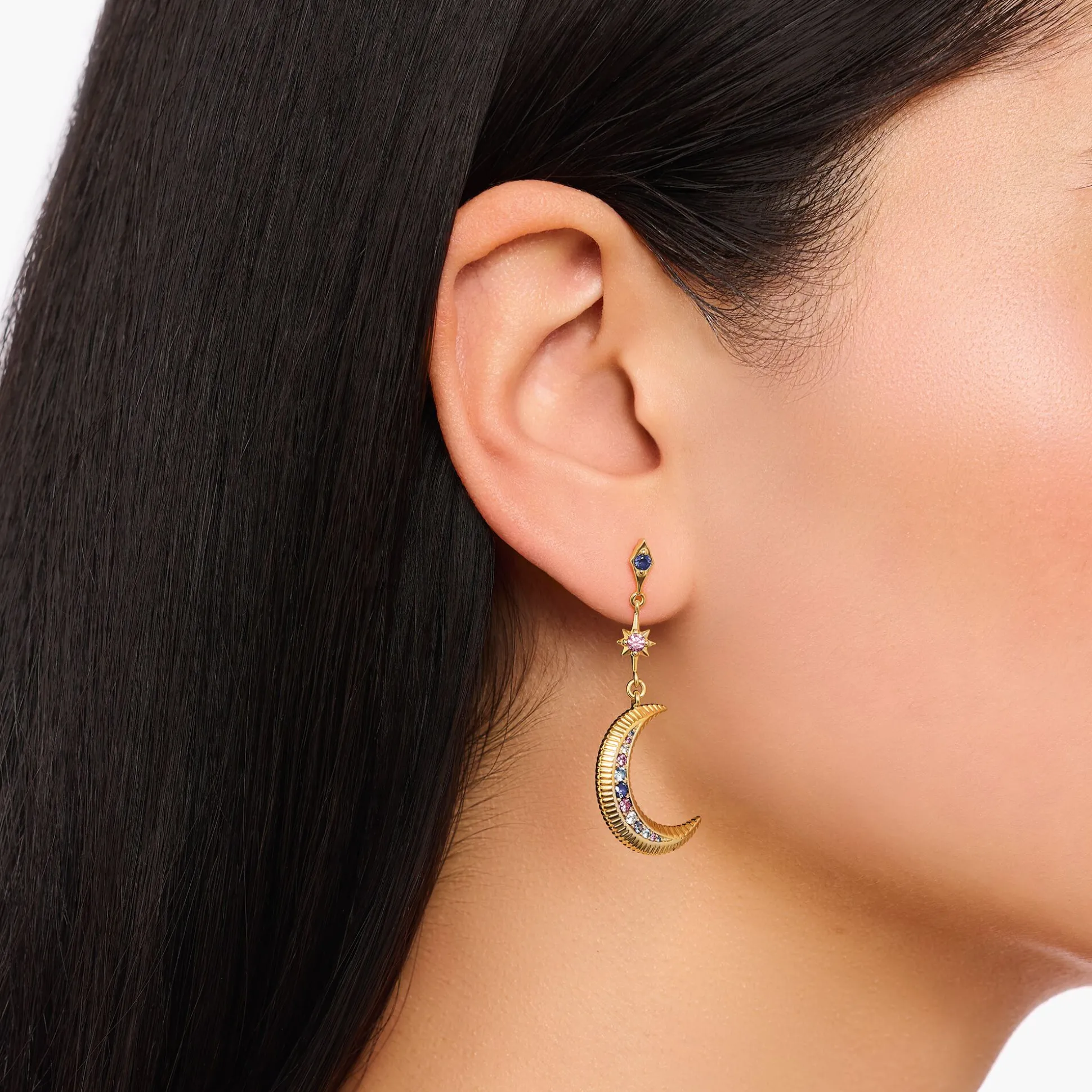 Discount Ohrringe Royalty Stern und Mond Damen Ohrringe
