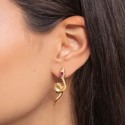 Cheap Ohrringe Schlange gold Damen Ohrringe