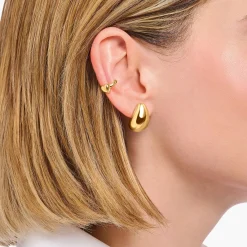 Sale Ohrringe Teardrop-Form vergoldet Damen Ohrringe|18K Vergoldung - 925 Silber