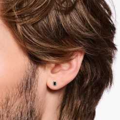 Hot Ohrstecker Krokodilaugen mit schwarzen Steinen Silber geschwärzt Damen Ohrstecker|Ohrstecker & Creolen