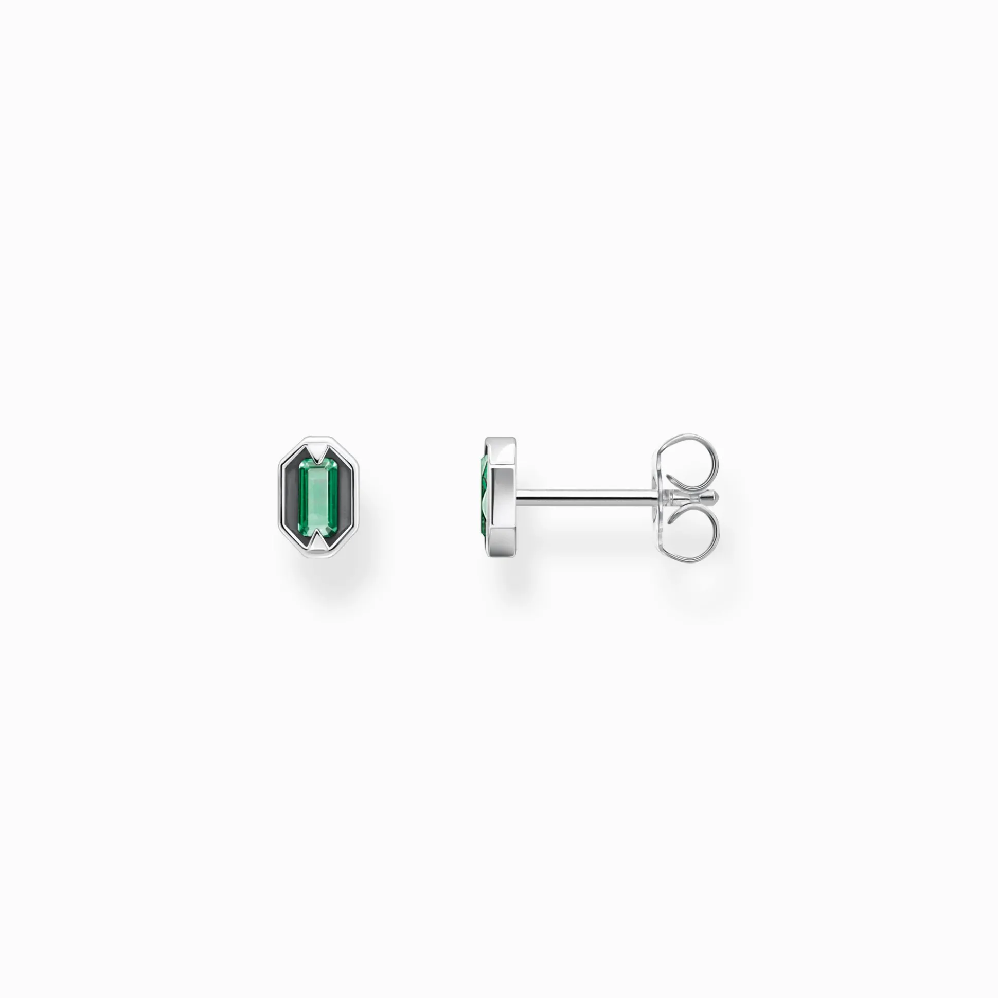 Sale Ohrstecker Krokodilaugen mit grünen Steinen Silber geschwärzt Damen Ohrstecker|Ohrstecker & Creolen