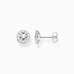 Cheap Ohrstecker mit weißen Steinen Silber Damen Ohrstecker
