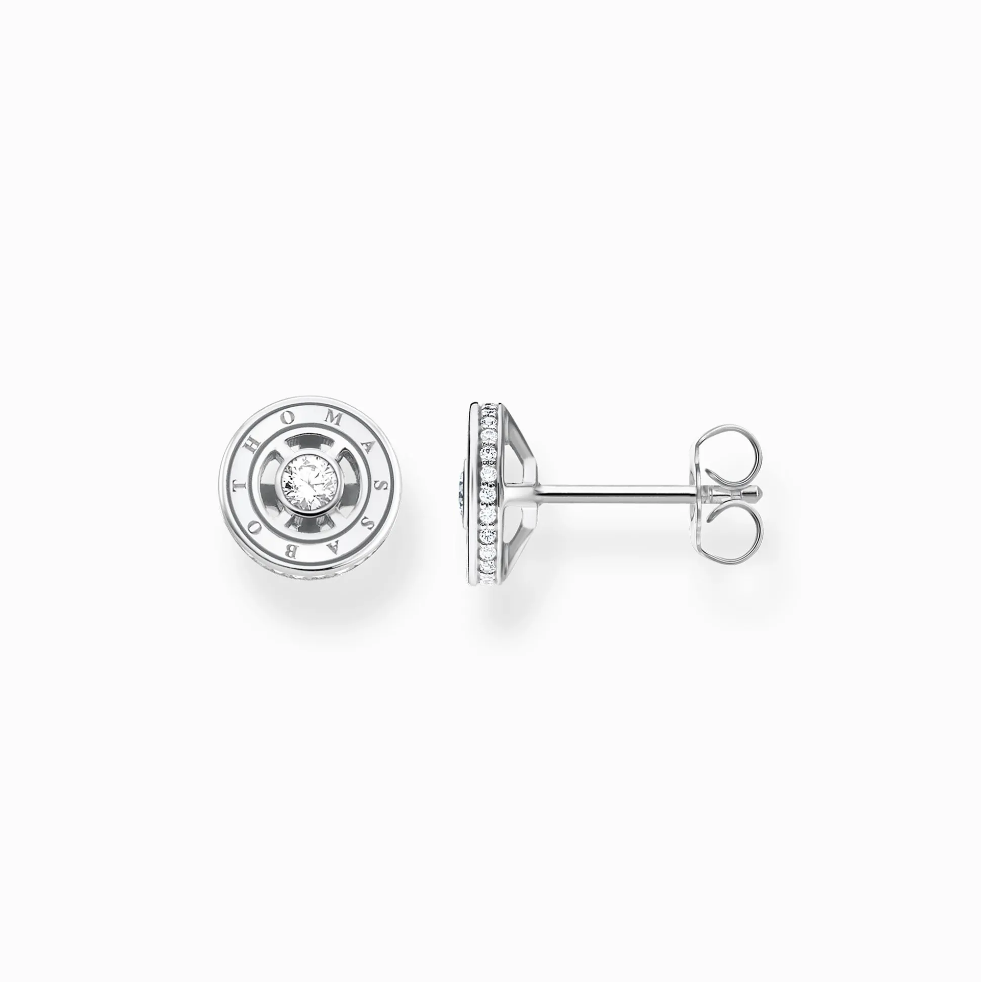 Cheap Ohrstecker mit weißen Steinen Silber Damen Ohrstecker