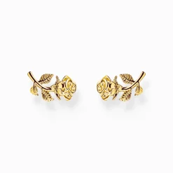 Flash Sale Ohrstecker Rose Roses Romance vergoldet Damen Ohrstecker|18K Vergoldung - 925 Silber
