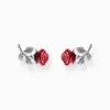 Hot Ohrstecker Rose Roses Romance Silber Damen Ohrstecker|925 Silber