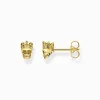 Best Ohrstecker Totenkopf König gold Damen Ohrstecker|Ohrstecker & Creolen