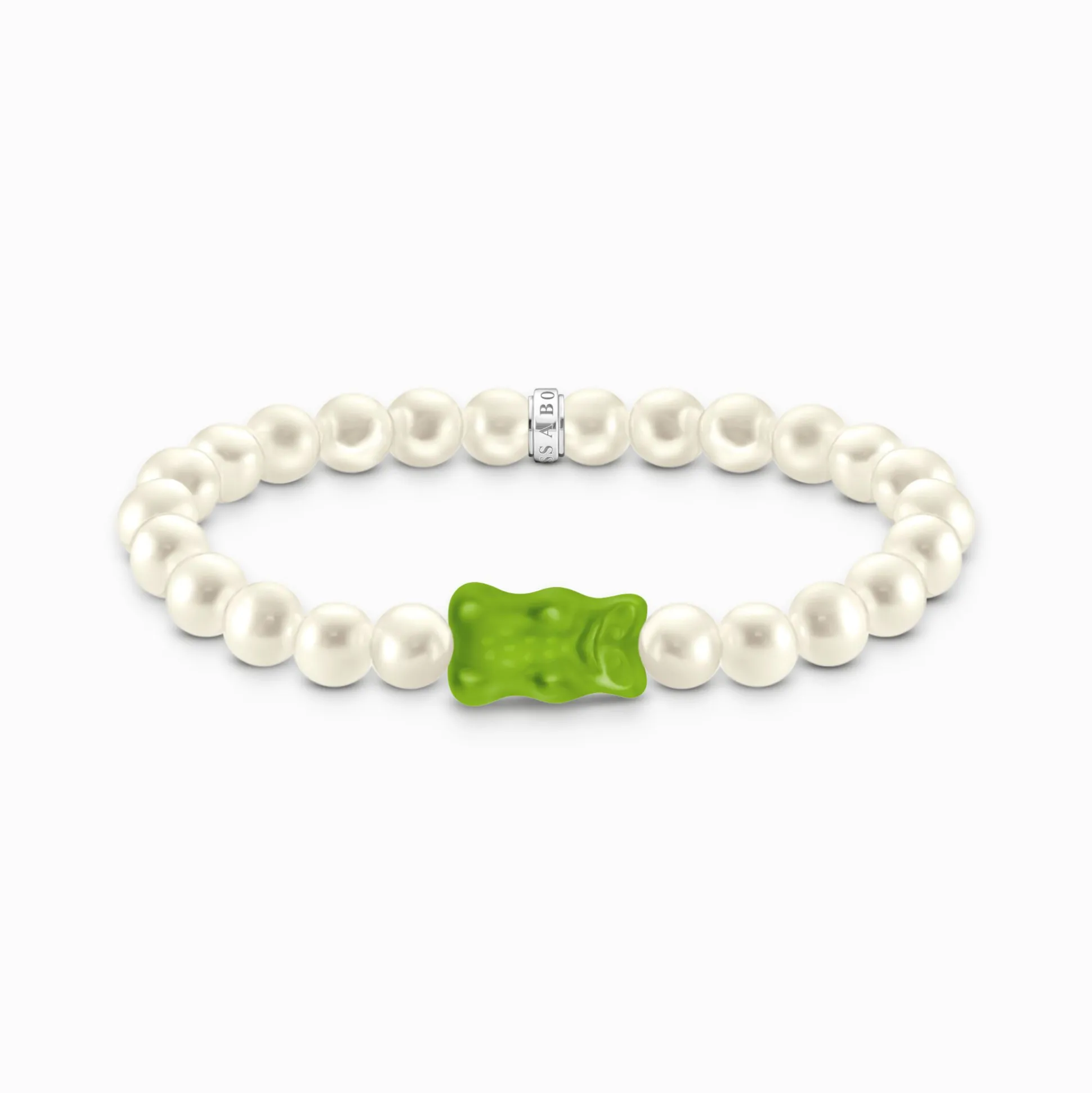 Cheap Perlenarmband mit grünem Goldbären Silber Damen Armbänder|925 Silber