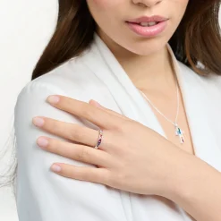 Best Sale Ring bunte Steine silber Damen Ringe|925 Silber
