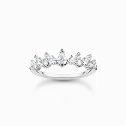 New Ring Eiskristalle silber Damen Ringe