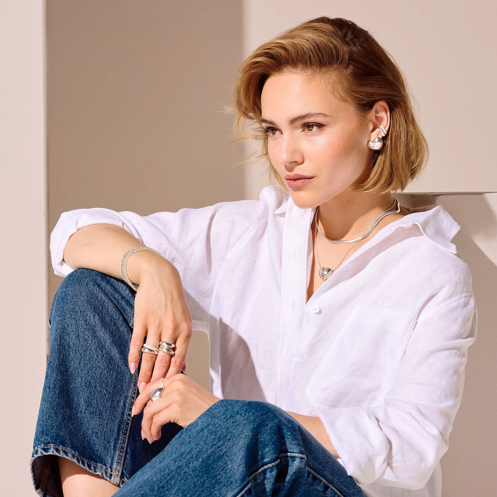 Sale Ring in Herzform Silber Damen Ringe|925 Silber