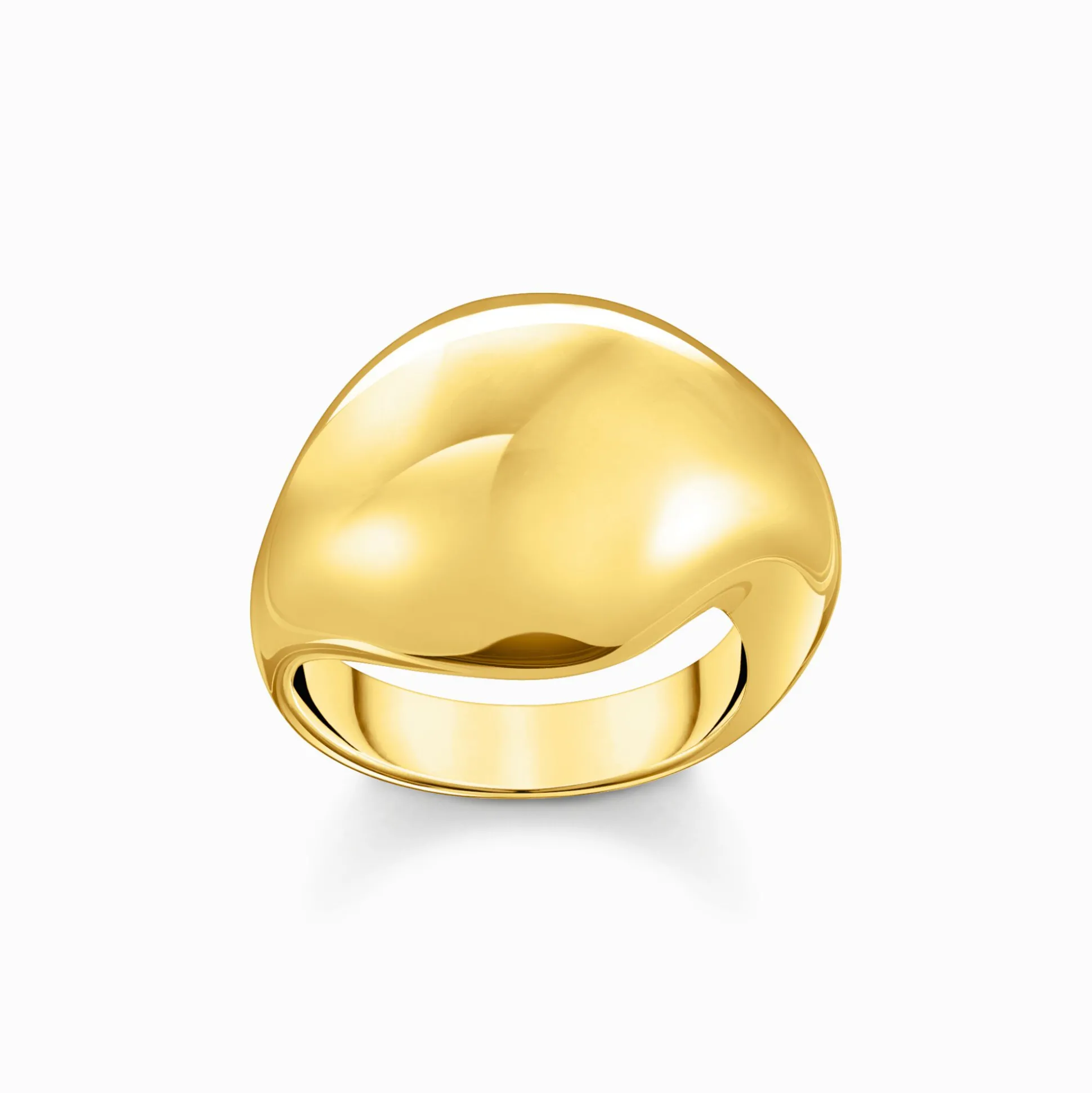 New Ring in organischer Tropfenform vergoldet Damen Ringe