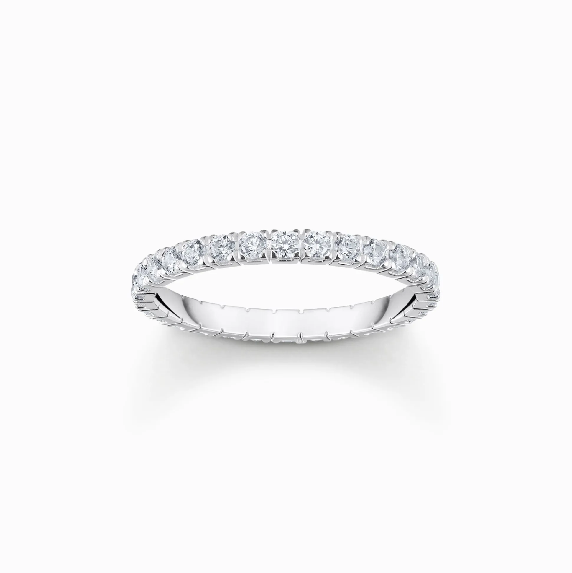 New Ring in zartem Design mit weißen Steinen Silber Damen Ringe|925 Silber