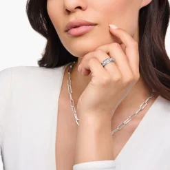 Clearance Ring Krokodilpanzer breit Silber geschwärzt Damen Ringe|Ringe