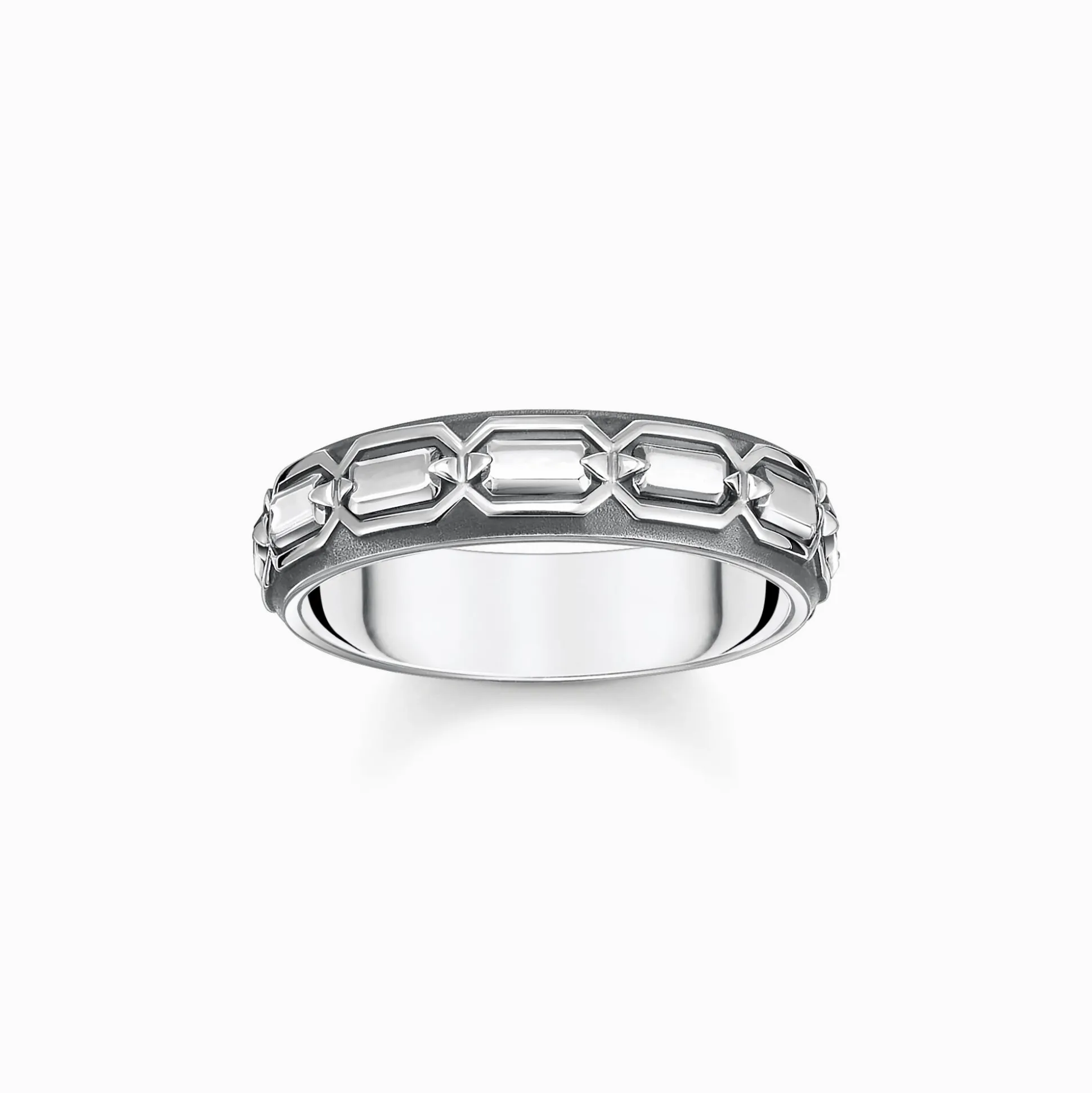 Online Ring Krokodilpanzer Silber geschwärzt Damen Ringe|Ringe