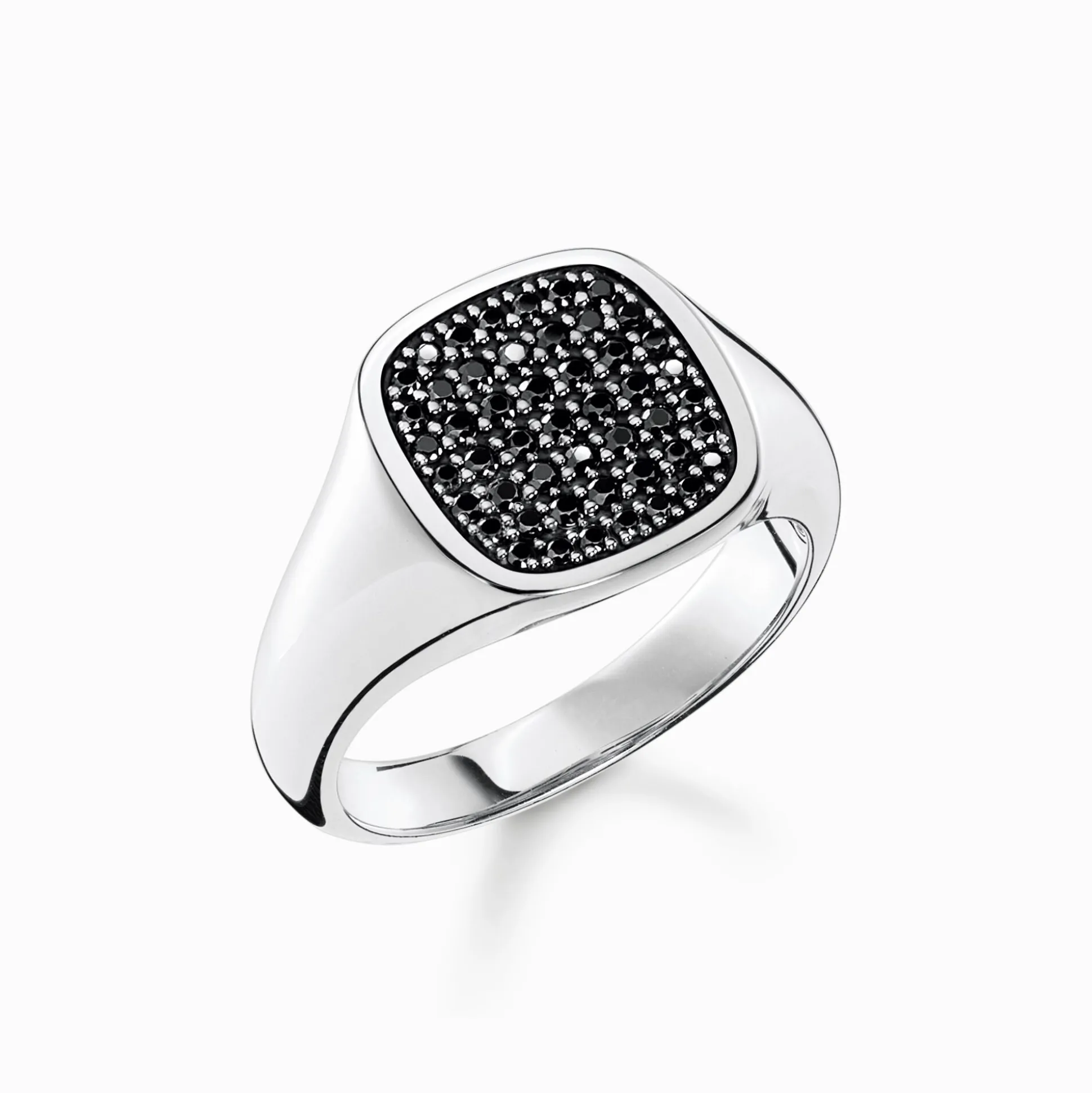 Cheap Ring mit schwarzen Steinen silber Damen Ringe|Ringe