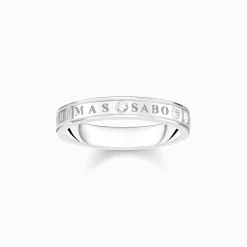 Hot Ring mit weißen Steinen Silber Damen Ringe