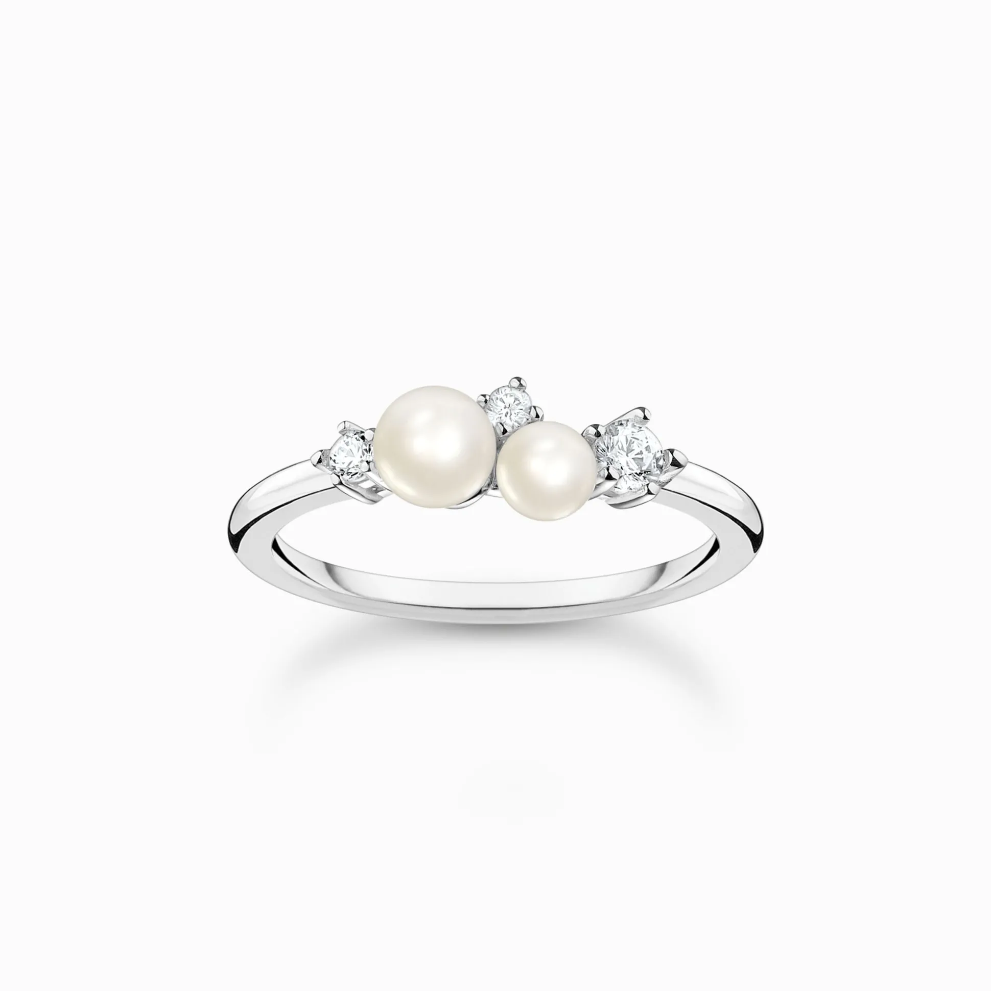 Best Sale Ring Perlen mit weißen Steinen silber Damen Ringe|925 Silber
