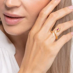 Sale Ring Schlange gold Damen Ringe