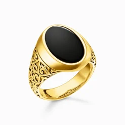 New Ring schwarz-gold Damen Ringe|Ringe