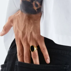 New Ring schwarz-gold Damen Ringe|Ringe