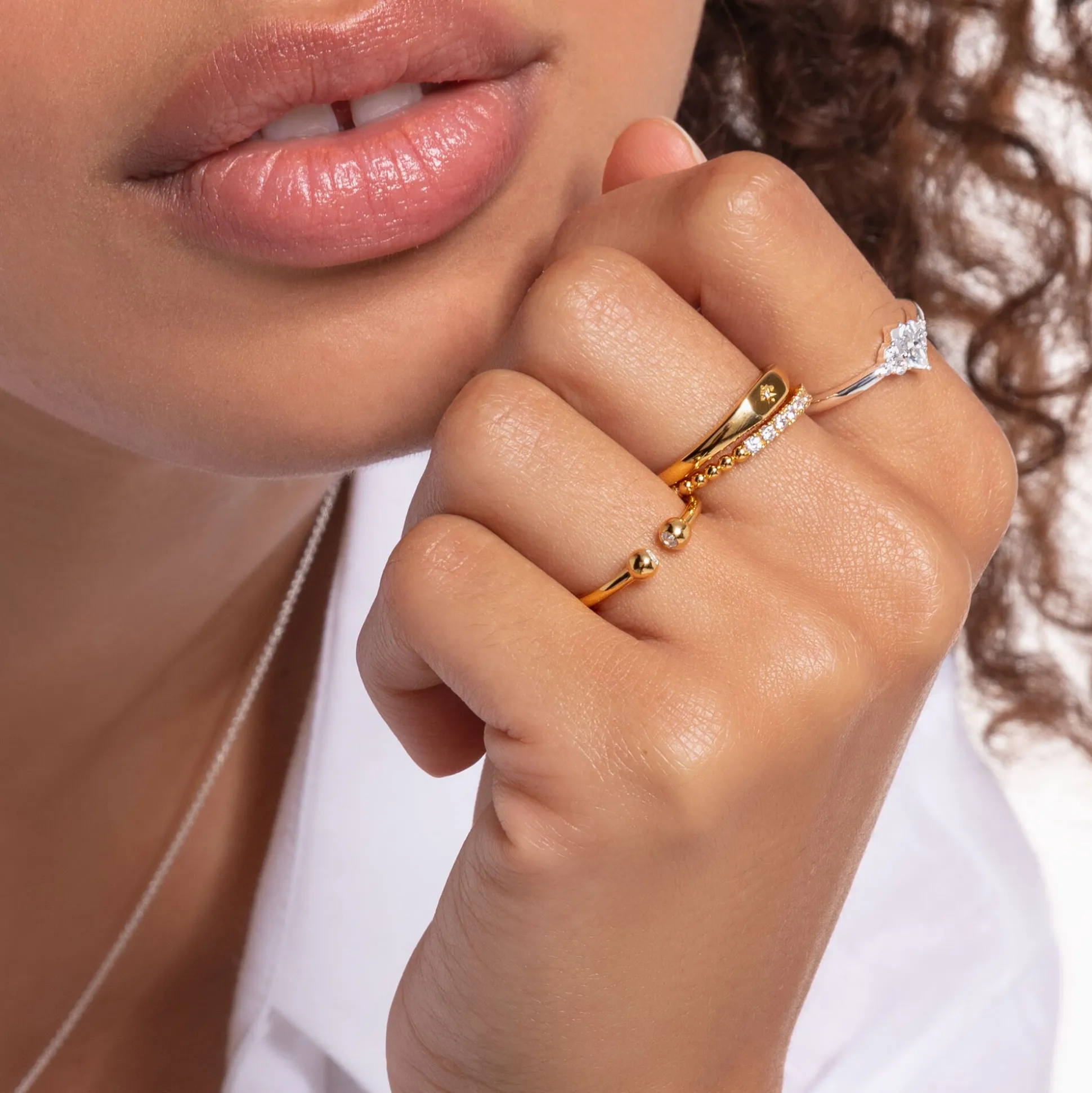 Flash Sale Ring Stern gold Damen Ringe|18K Vergoldung - 925 Silber
