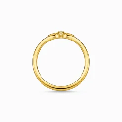 Cheap Ring Stern mit Steinen gold Damen Ringe|18K Vergoldung - 925 Silber