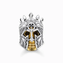 Best Ring Totenkopf Ritter Damen Ringe|18K Vergoldung - 925 Silber