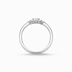 Best Sale Ring Vintage weiße Steine silber Damen Ringe