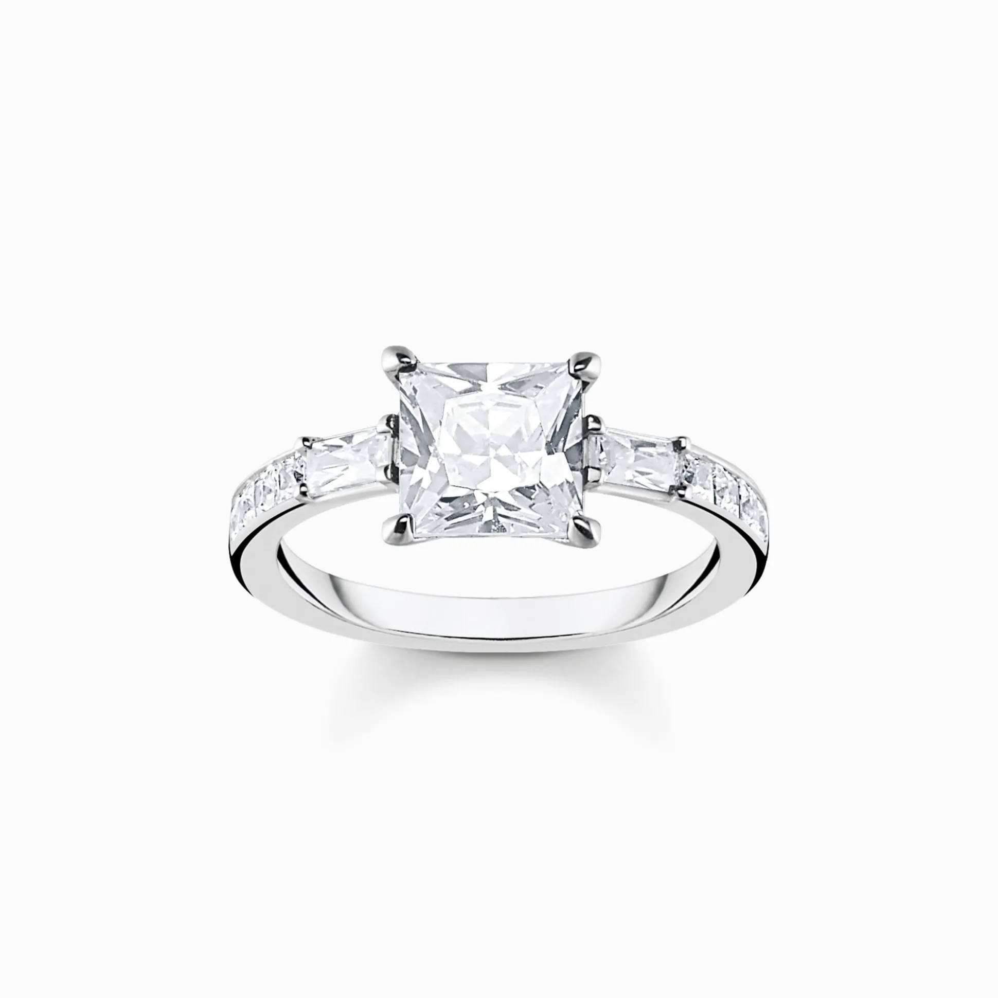 Outlet Ring weiße Steine silber Damen Ringe|925 Silber