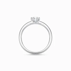 Best Ring weißer Stein silber Damen Ringe