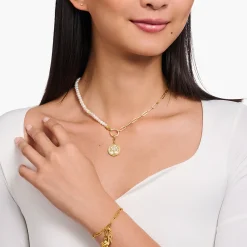 New Runder Charm-Anhänger mit Lebensbaum-Motiv vergoldet Damen Charms|Charms