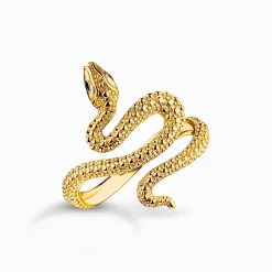 Discount Schlangen-Ring Tempting Romance vergoldet Damen Ringe|18K Vergoldung - 925 Silber