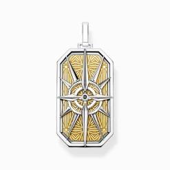 Discount Set Kette Kompass gold und silber Herren Halsketten|18K Vergoldung - 925 Silber