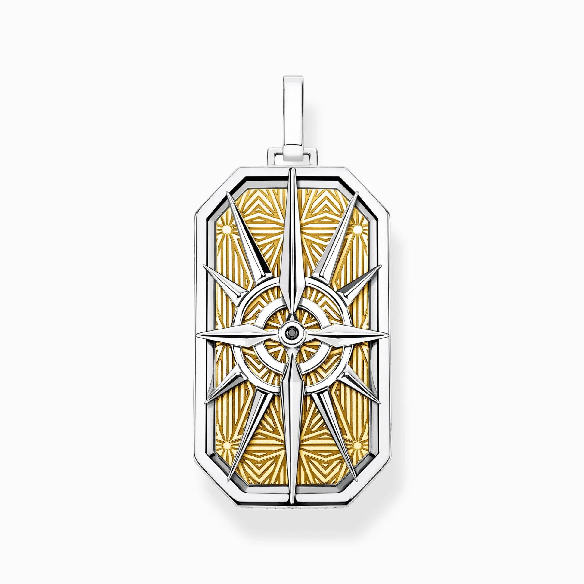 Discount Set Kette Kompass gold und silber Herren Halsketten|18K Vergoldung - 925 Silber