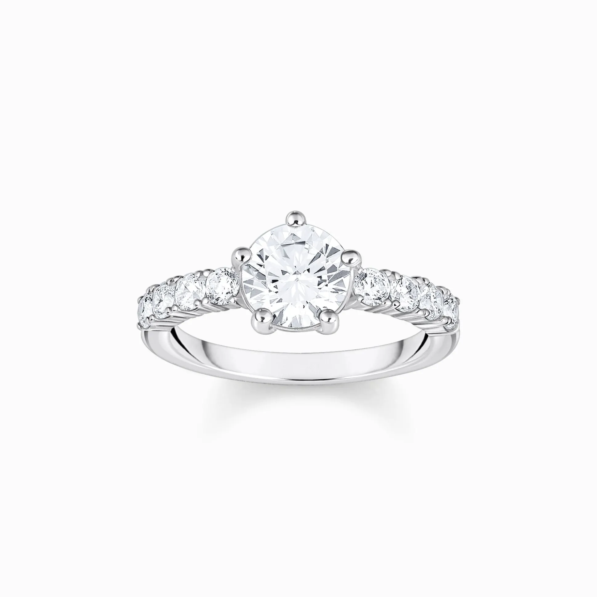 Flash Sale Solitärring mit weißen Steinen Silber Damen Ringe|925 Silber