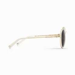 Store Sonnenbrille HARRISON Pilotenform weiß und beige-gold Damen Sonnenbrillen|Sonnenbrillen