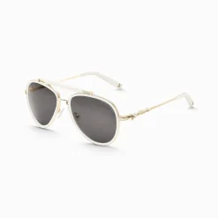 Store Sonnenbrille HARRISON Pilotenform weiß und beige-gold Damen Sonnenbrillen|Sonnenbrillen