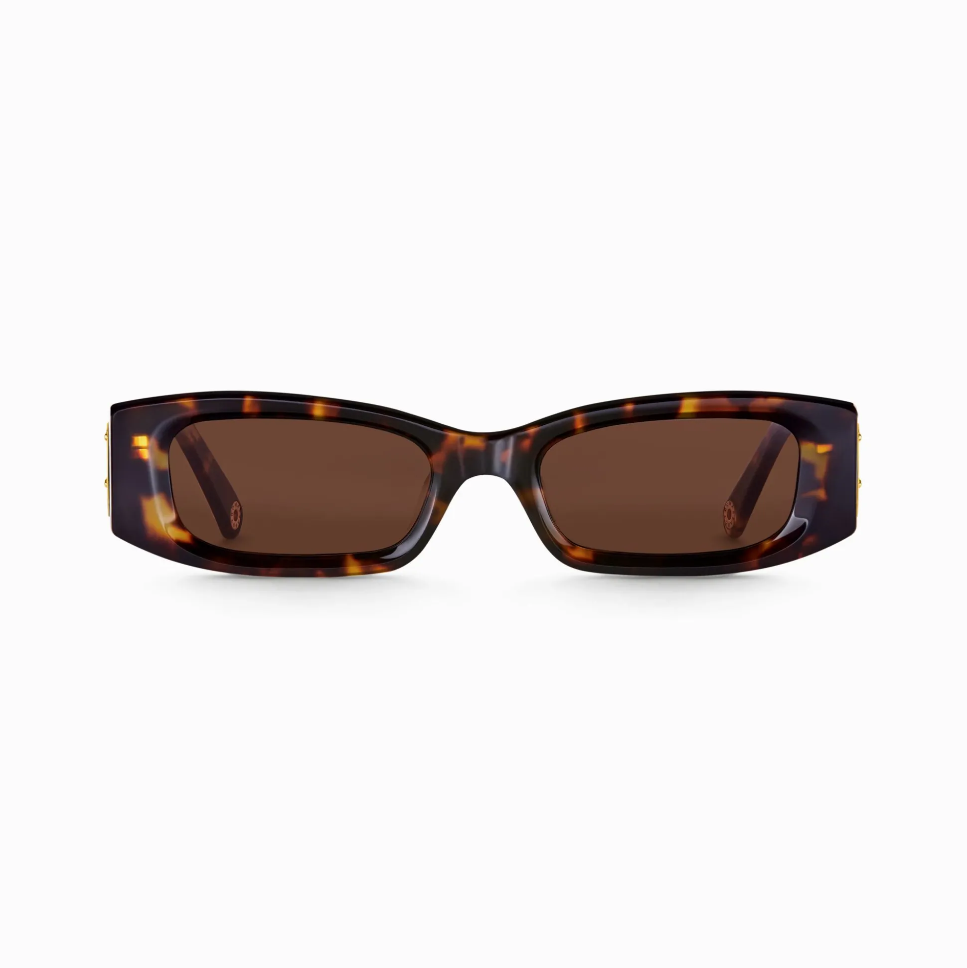 Discount Sonnenbrille Kim schmal rechteckig Havanna Damen Sonnenbrillen