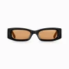 Clearance Sonnenbrille Kim schmal rechteckig orange Damen Sonnenbrillen|Sonnenbrillen