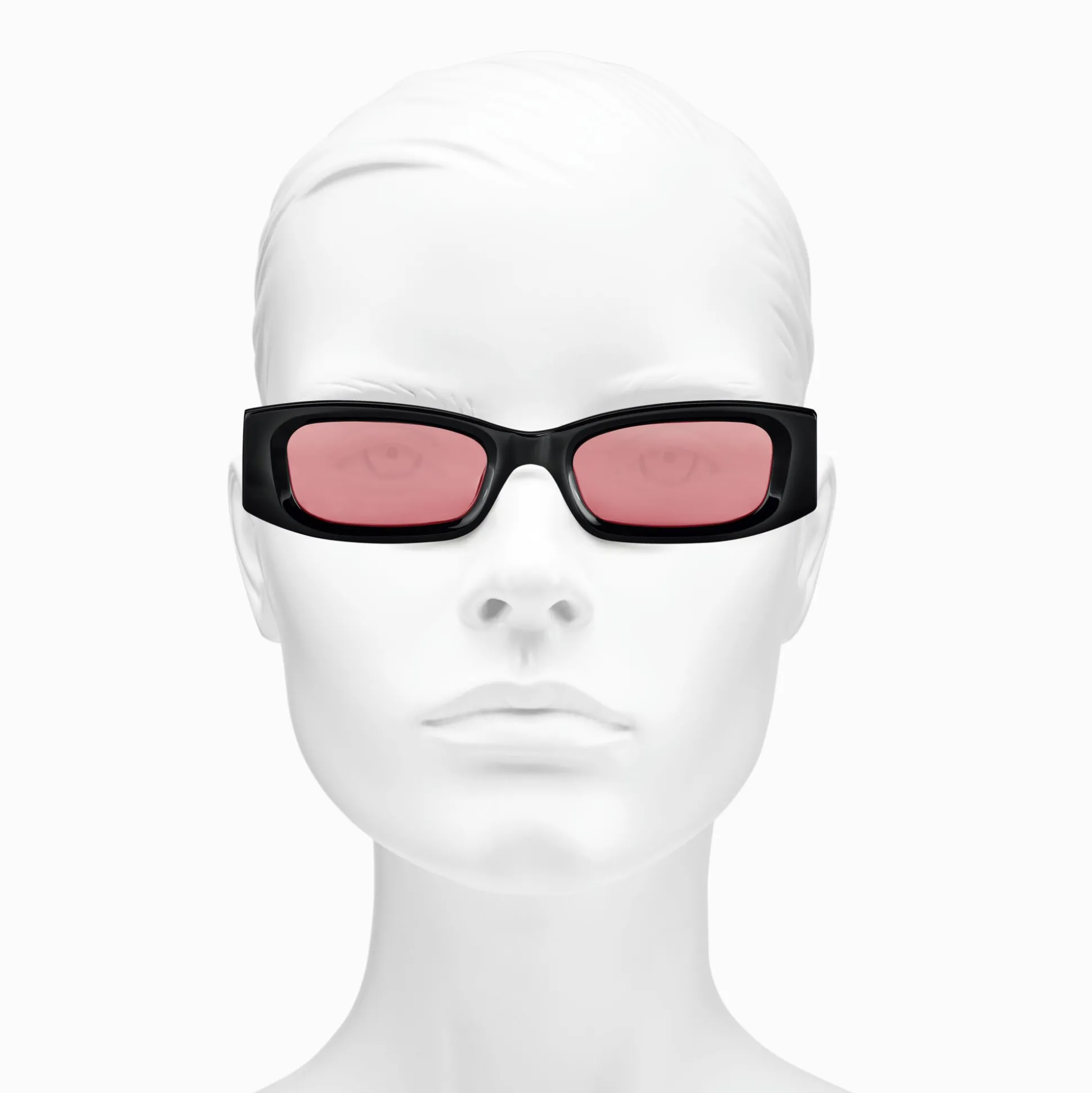 Clearance Sonnenbrille Kim schmal rechteckig dunkelrot Damen Sonnenbrillen|Sonnenbrillen