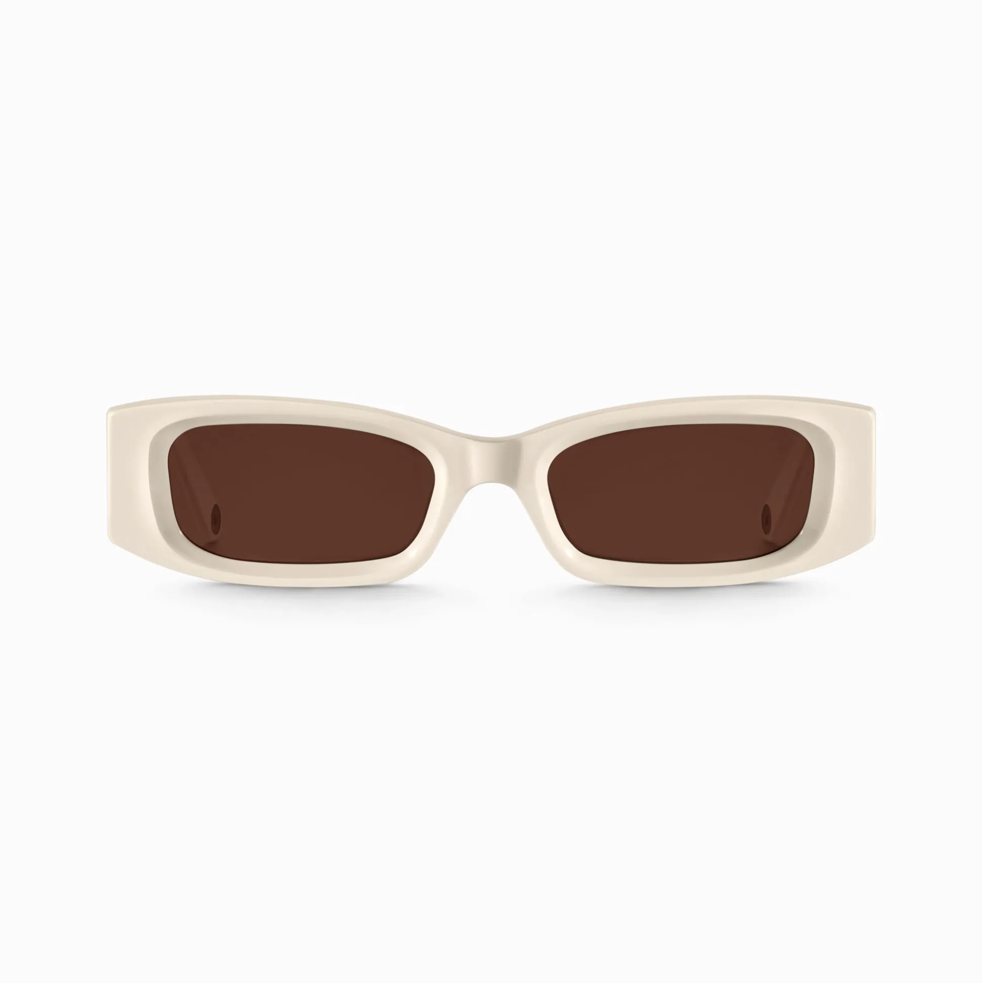 Outlet Sonnenbrille Kim schmal rechteckig beige Damen Sonnenbrillen