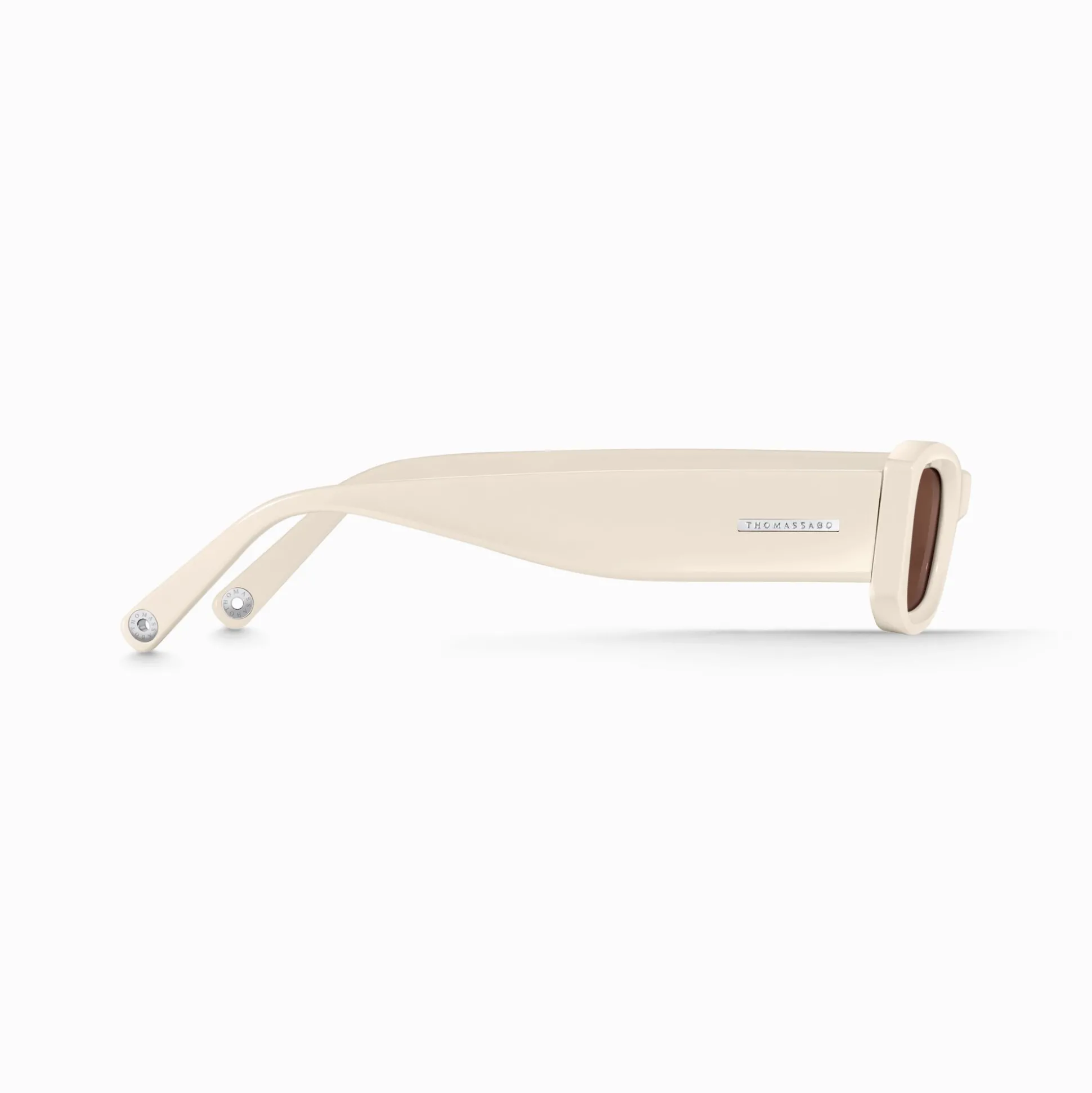 Outlet Sonnenbrille Kim schmal rechteckig beige Damen Sonnenbrillen