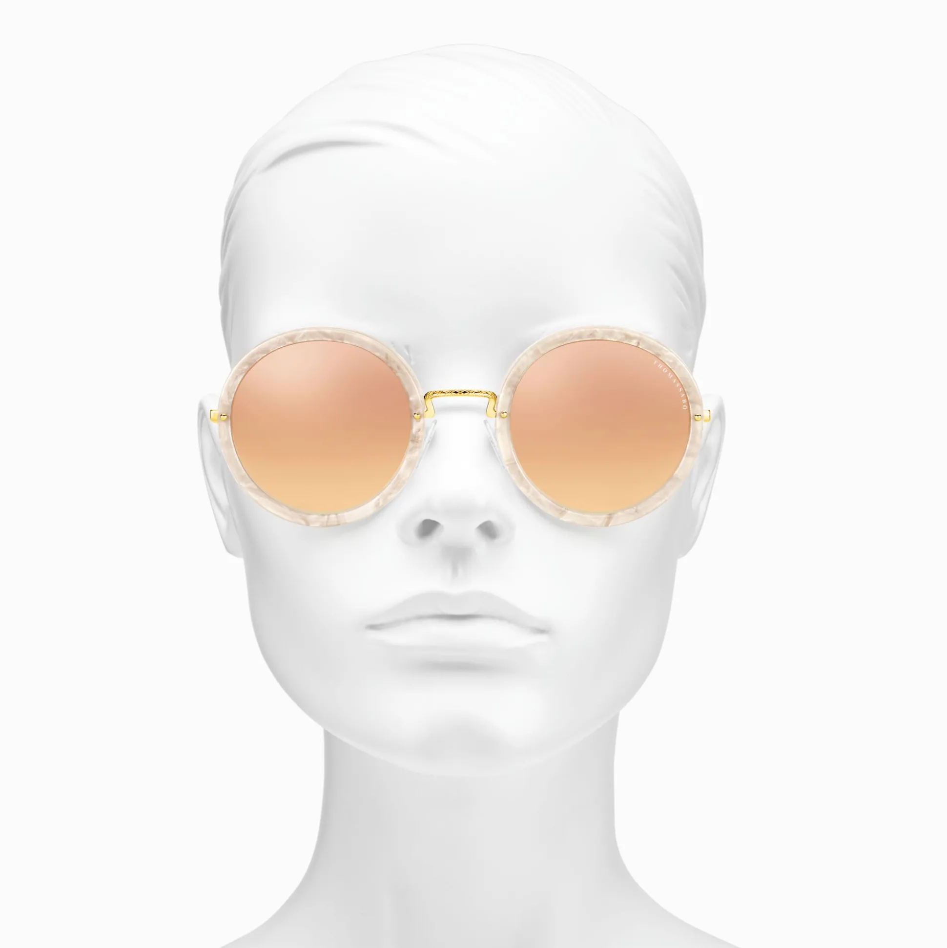 New Sonnenbrille Romy Rund Ethno Verspiegelt Damen Sonnenbrillen