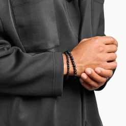 Cheap Talisman-Armband mit Tigerauge- und Obsidian-Beads Damen Armbänder|Armbänder