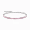 Flash Sale Tennisarmband mit pinken Steinen Silber Damen Armbänder