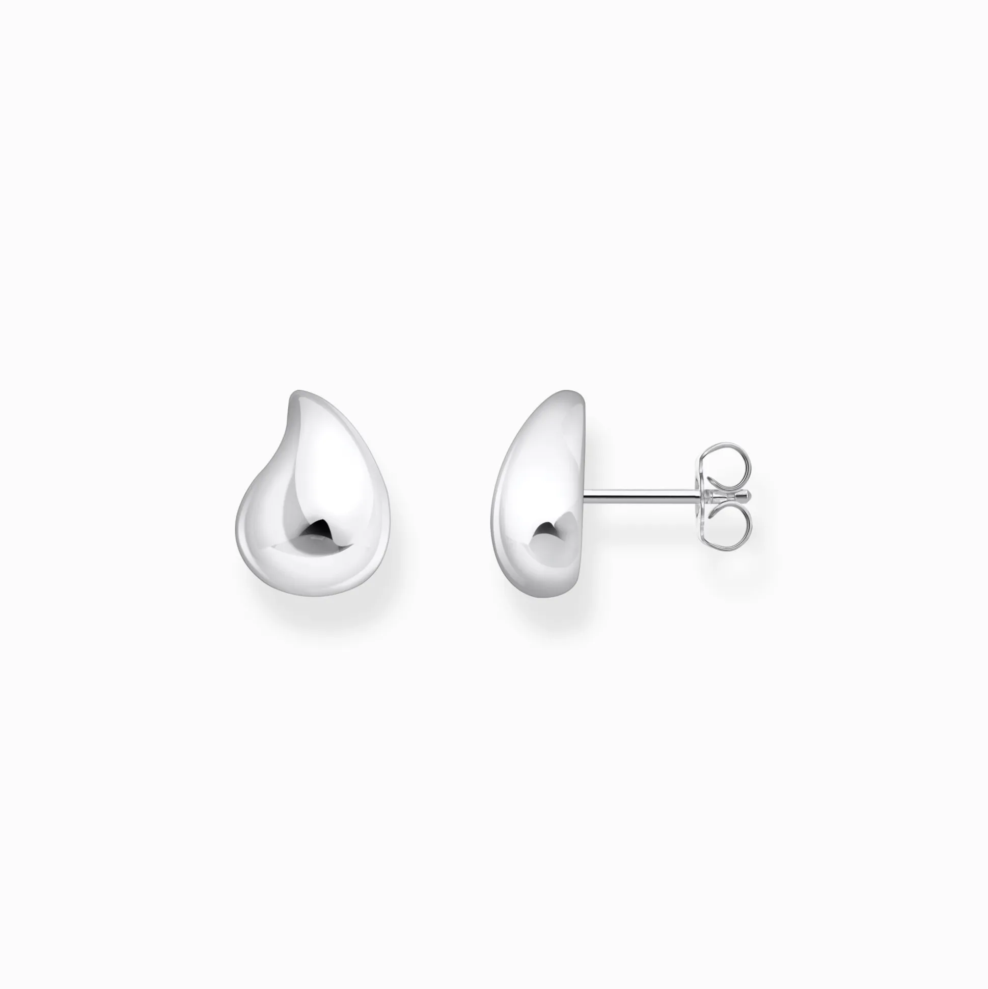 Outlet Tropfen-Ohrstecker mit organischer Form Silber Damen Ohrstecker|925 Silber